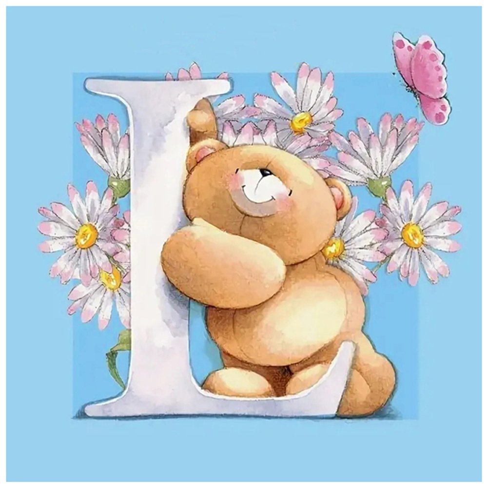 Diamond Painting - Full Round - Letter Bear
