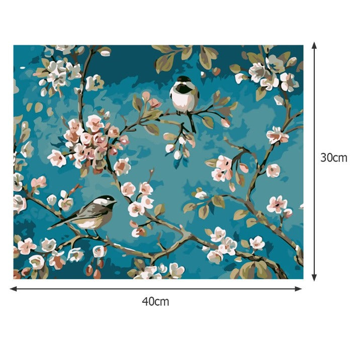 Paint By Number For Beginner Oil Painting Wall Art Picture Branch Bird