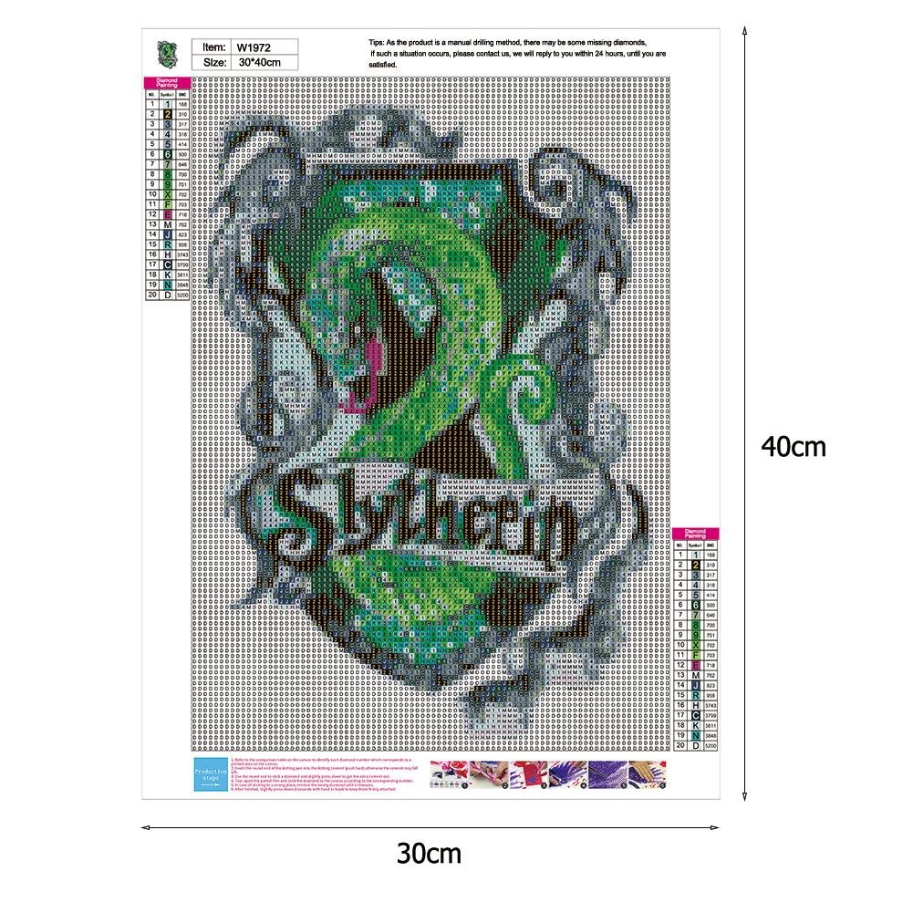 Diamond painting - Full Round - Green Dragon B