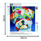 Diamond Painting - Partial Round - Lovely Colorful Dog