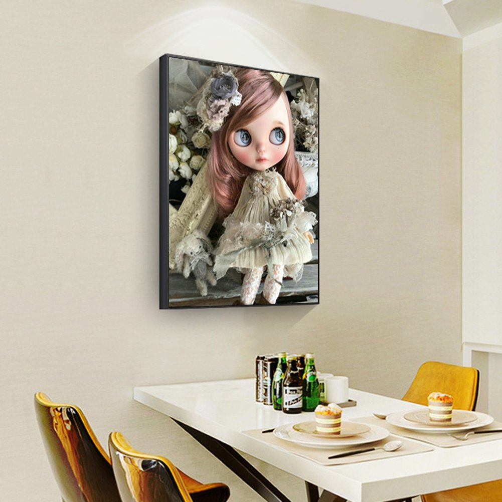 5D DIY Diamond Painting Kit - Full Round - Cute Girl Doll