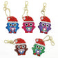 5pcs DIY Christmas Diamond Painting Keychains