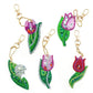 5pcs DIY Flower Diamond Painting Keychains