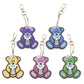 5pcs diy teddy bear diamond painting keychain kit