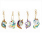 5pcs diy unicorn diamond painting keychain kit