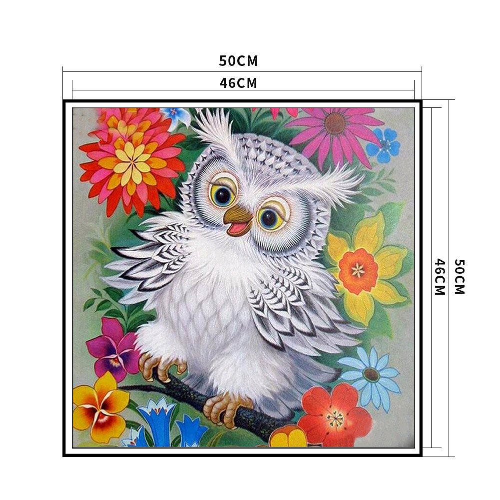 11ct Stamped Cross Stitch - Cute Owl(50*50cm)