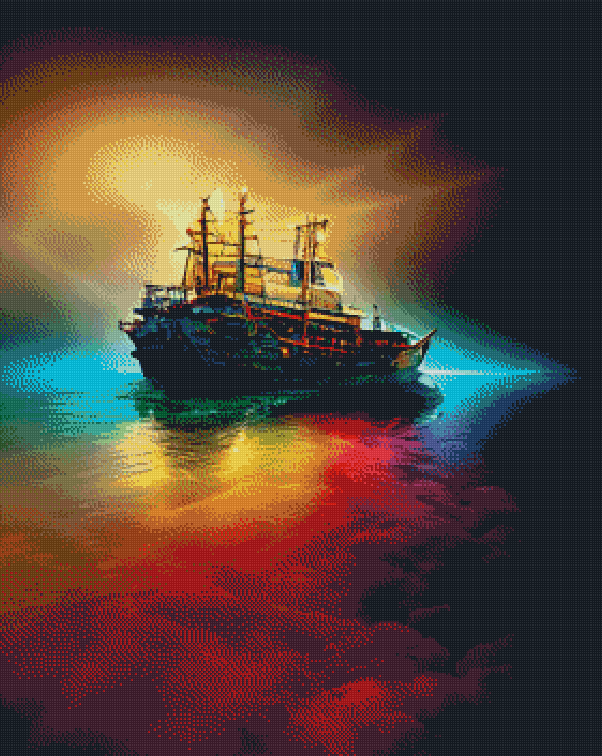 Sailing Ship Scenery Dreamlike Diamond Painting Kits