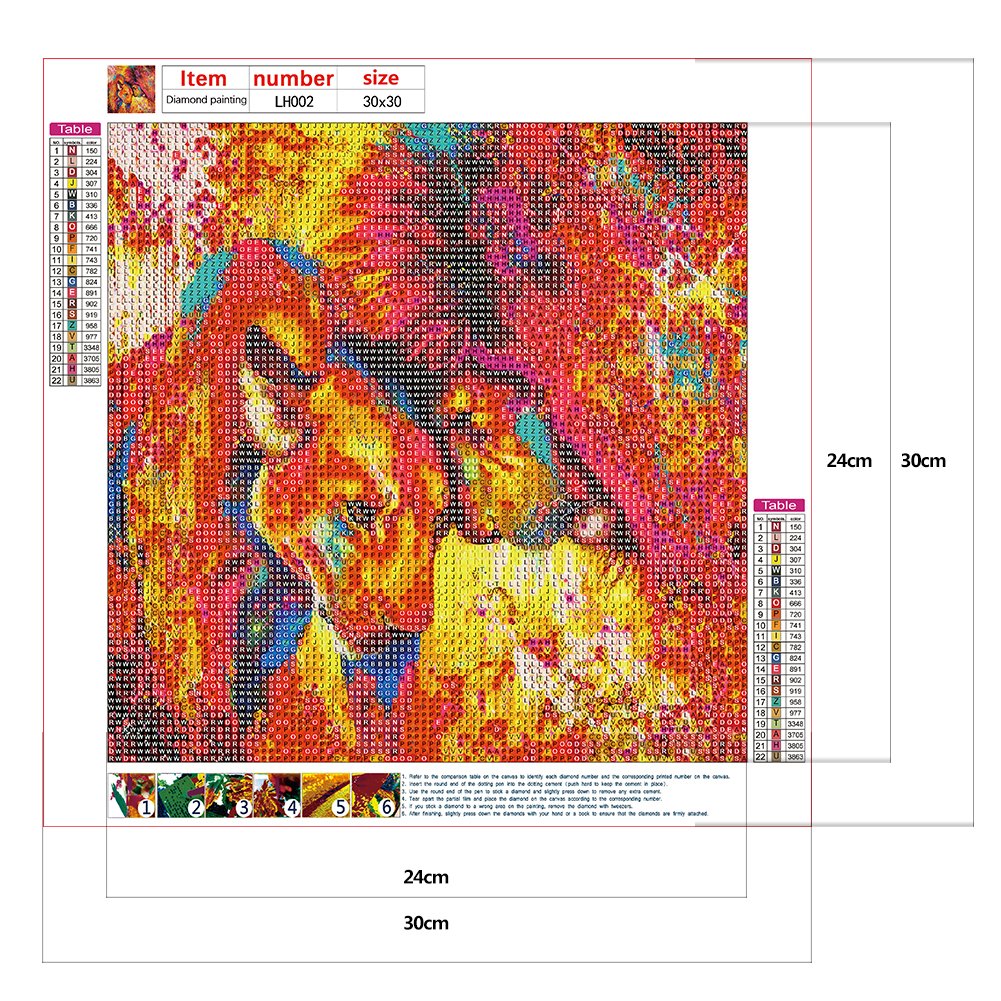 Diamond Painting - Full Round - Lion & Leopard