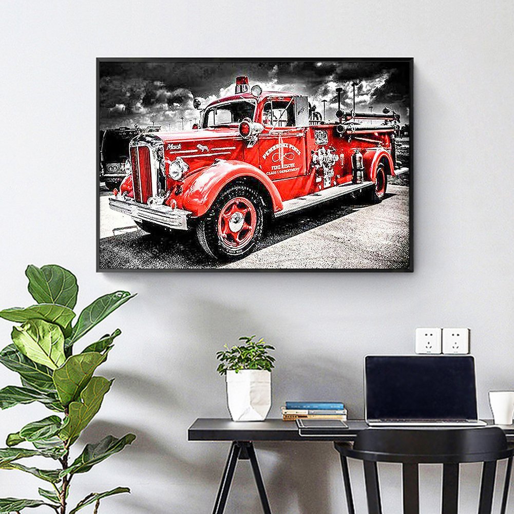 Diamond Painting - Full Round - Red Car E