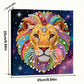 DIY Pearl Painting With Frame - Handmade Self-Adhesive Pearls - Lion (25*25cm) A