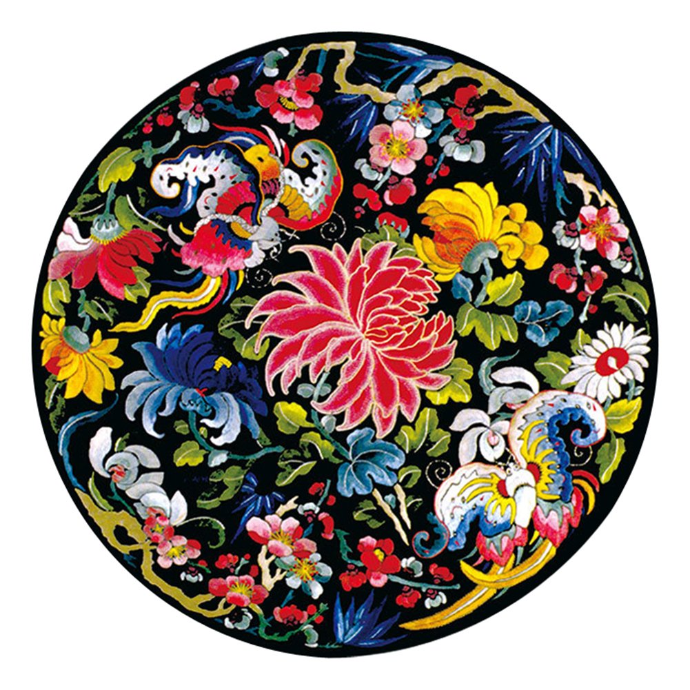 11ct Stamped Cross Stitch Flower Plat Quilting Fabric (60*60cm)