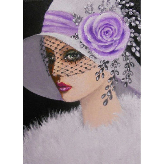 5D Diy Diamond Painting Kit Full Round Beads Noble Lady