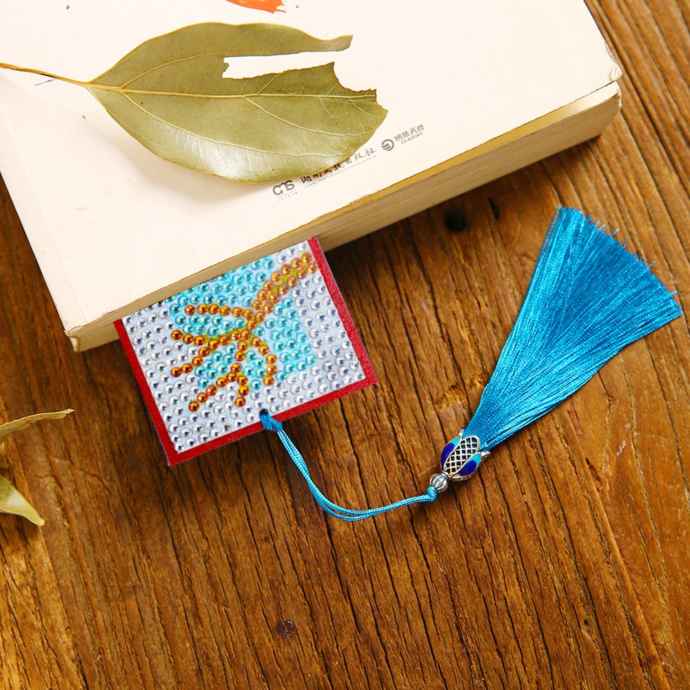 DIY Diamond Painting Bookmark with Tassel Bird
