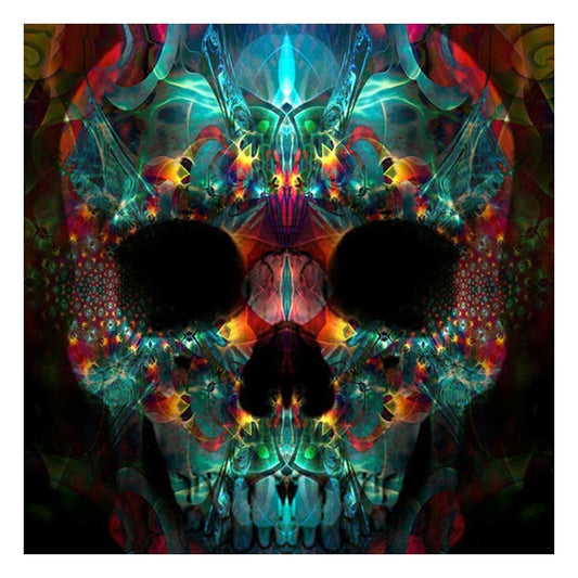 5D Diy Diamond Painting Kit Full Round Beads Skull Head