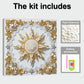 DIY Pearl Painting With Frame - Handmade Self-Adhesive Pearls - Sun (25*25cm)