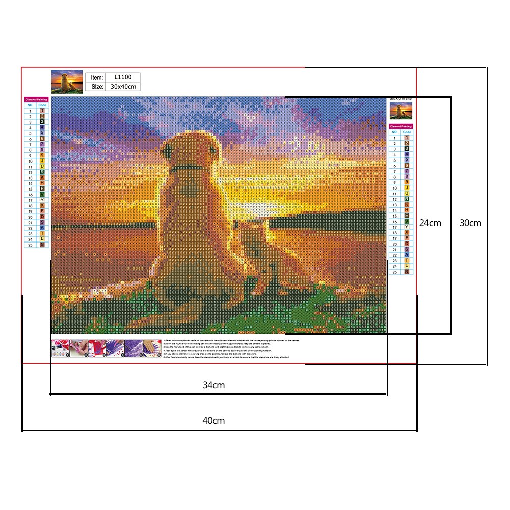 Diamond Painting - Full Round - Dog 28