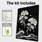 DIY Pearl Painting With Frame - Handmade Self-Adhesive Pearls - Ginkgo Leaves (30*40cm) A