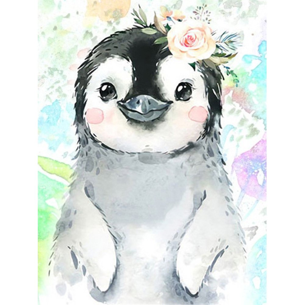 5D Diy Diamond Painting Kit Full Round Beads Penguin