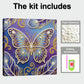 DIY Pearl Painting With Frame - Handmade Self-Adhesive Pearls - Butterfly (25*25cm) G