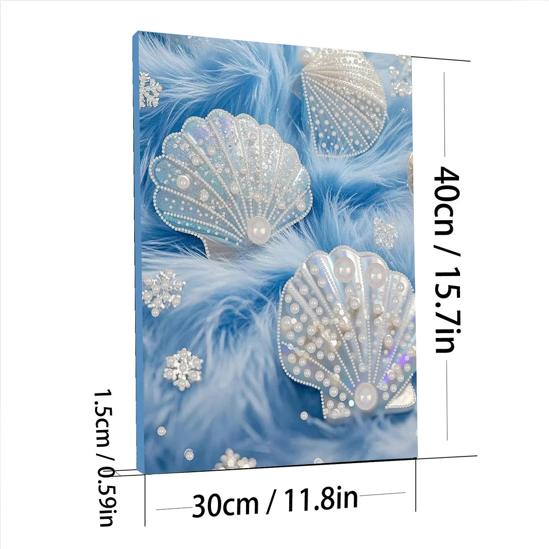 DIY Pearl Painting With Frame - Handmade Self-Adhesive Pearls - Pearl Shells (30*40cm)