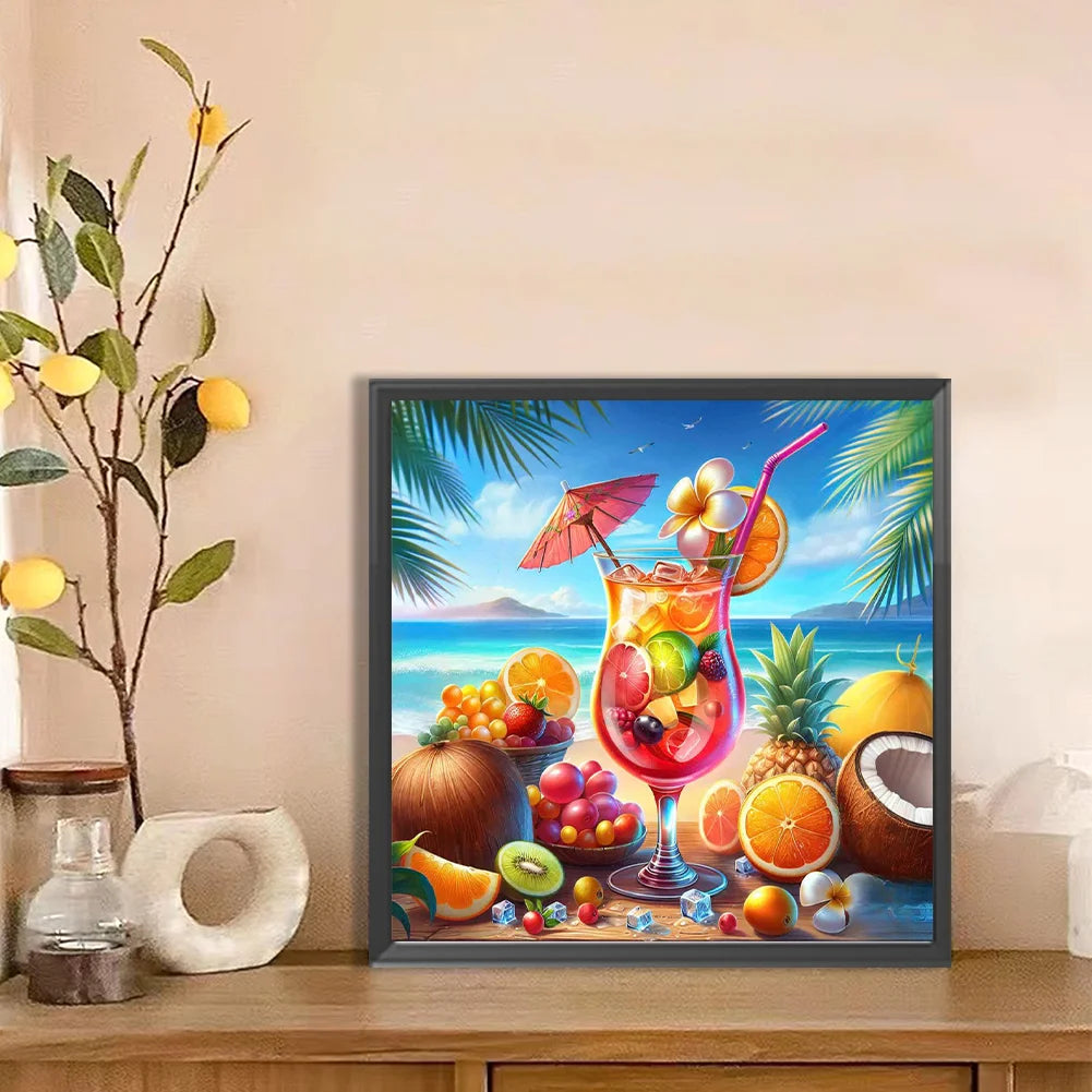 Diamond Painting - Full Round / Square - Summer Beach Fruit Drink