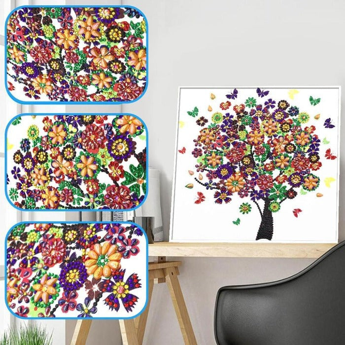 Diamond Painting - Crystal Rhinestone - Butterfly Tree¡¾diamondpaintingsart¡¿