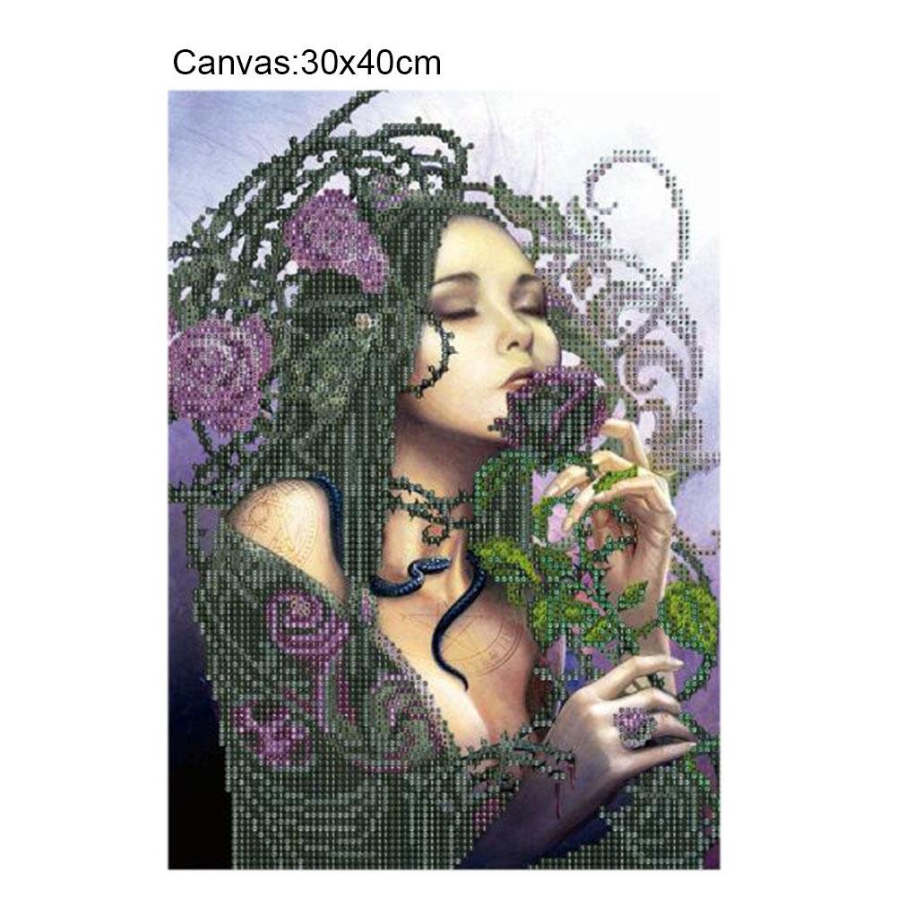 Diamond Painting - Partial Round - Gothic Girl