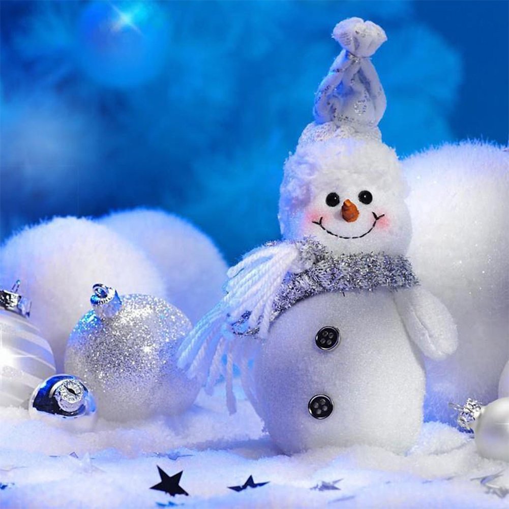 Diamond Painting - Full Round - Snowman
