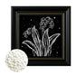 DIY Pearl Painting With Frame - Handmade Self-Adhesive Pearls - Plants (27*27cm)