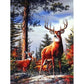5D Diy Diamond Painting Kit Full Round Beads Forest Elk