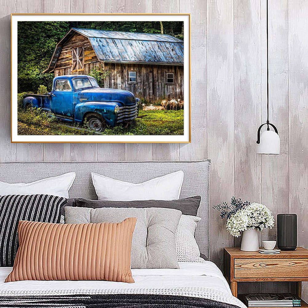 Diamond Painting - Full Round - Blue Car