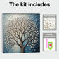 DIY Pearl Painting With Frame - Handmade Self-Adhesive Pearls - Sacred Tree (30*30cm)