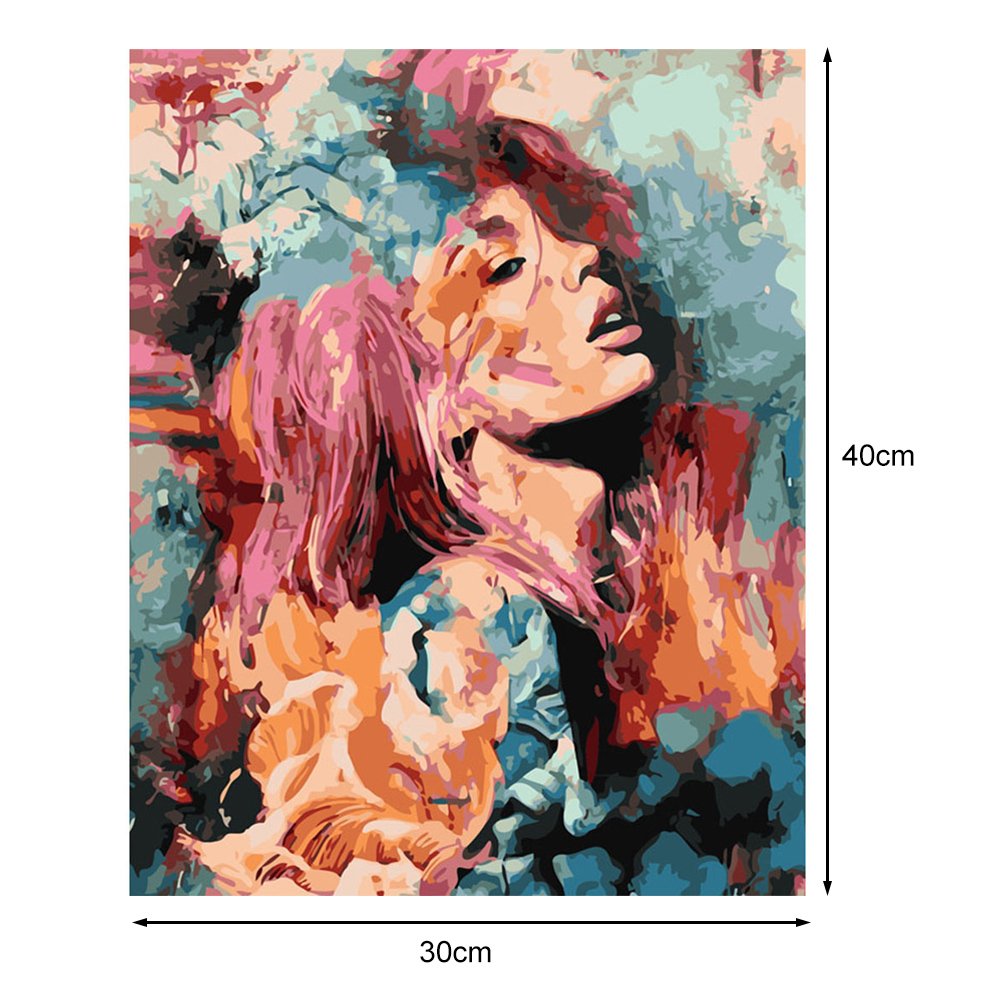 Paint By Number - Oil Painting - Side Face Woman (40*30cm)
