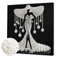 DIY Pearl Painting With Frame - Handmade Self-Adhesive Pearls - White Pearl Lady (30*30cm) A