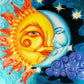 5D Diy Diamond Painting Kit Full Round Beads Sun & Moon Face