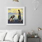 Knight and God Hand Painted on Canvas Colouring Oil Art Picture