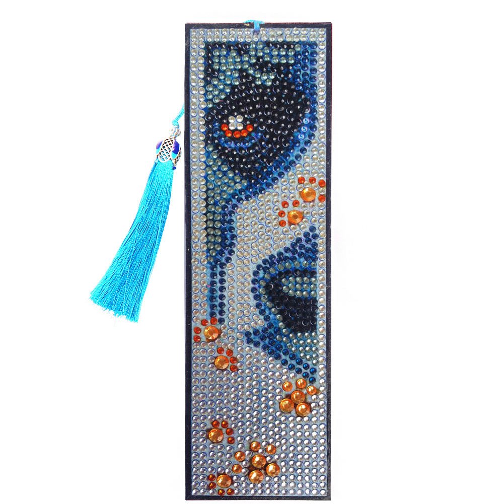DIY Diamond Painting Bookmark with Tassel Abstract Art