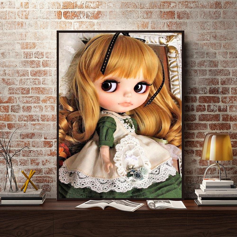 5D DIY Diamond Painting Kit - Full Round - Gold Hair Doll