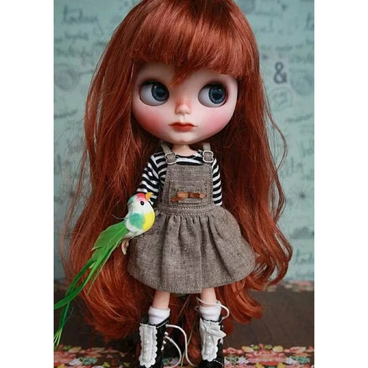 5D Diy Diamond Painting Kit Full Round Beads Long Hair Doll