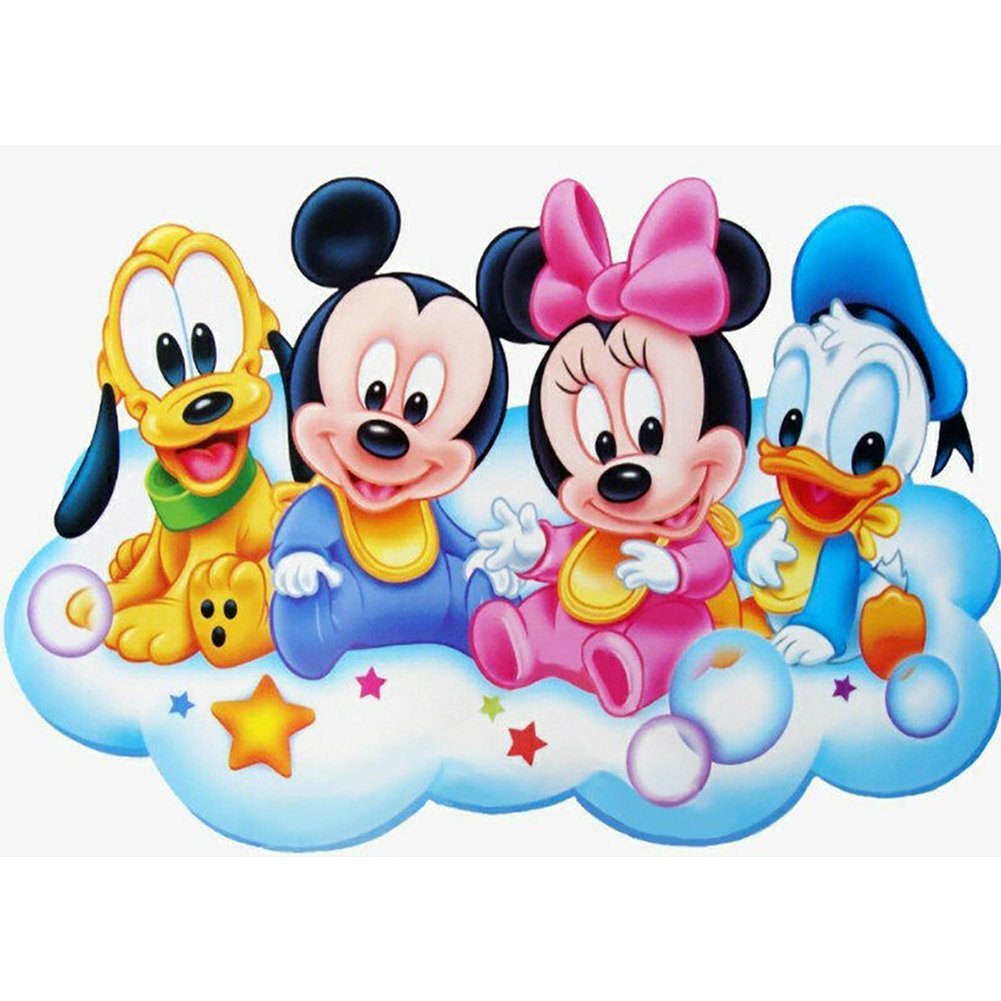 5D Diy Diamond Painting Kit Full Round Beads Mouse Duck
