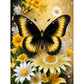 Diamond Painting - Full Round / Square - Daisy Butterfly