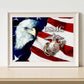 Diamond Painting - Full Round - US Flag Eagle