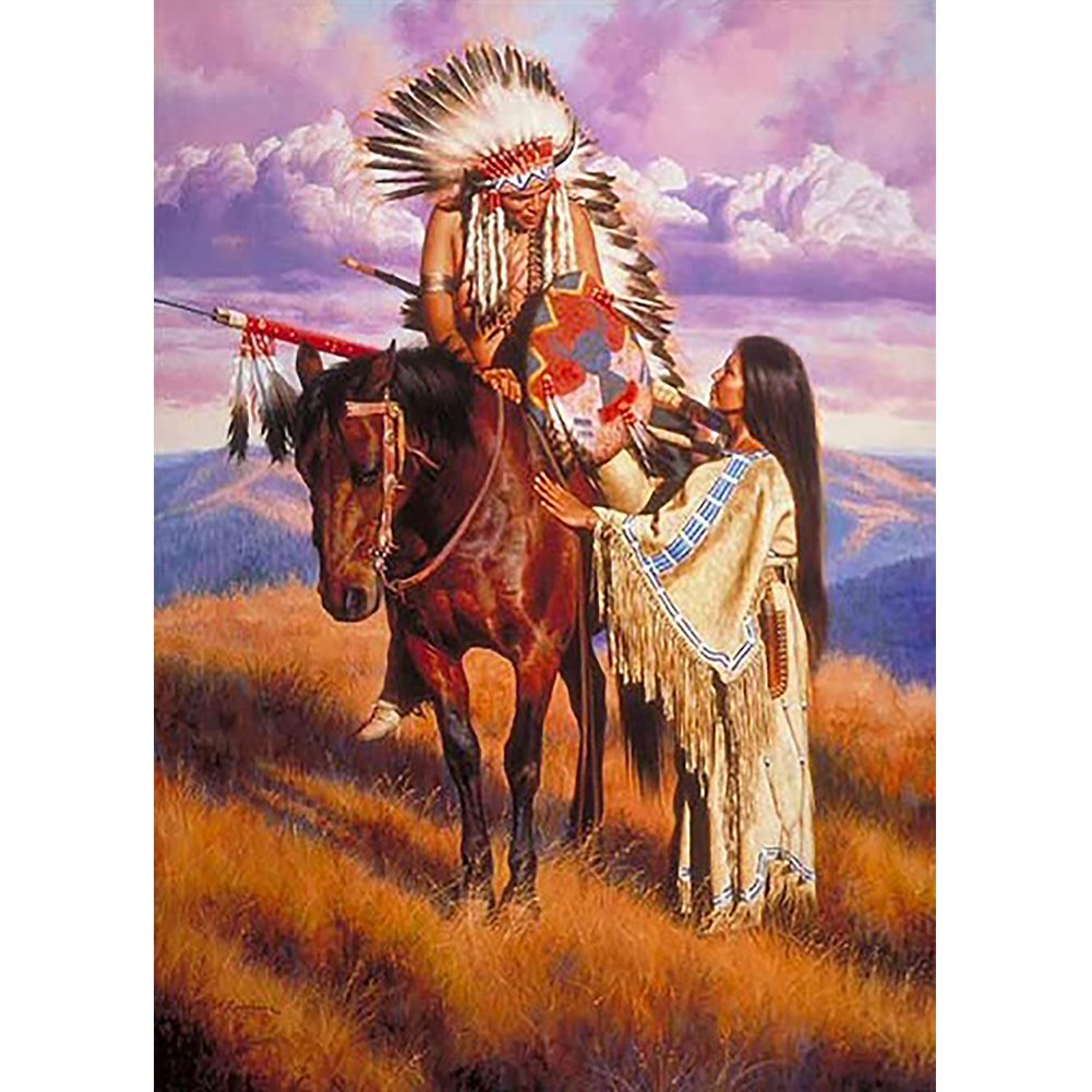 5D Diy Diamond Painting Kit Full Round Beads Indian Couple