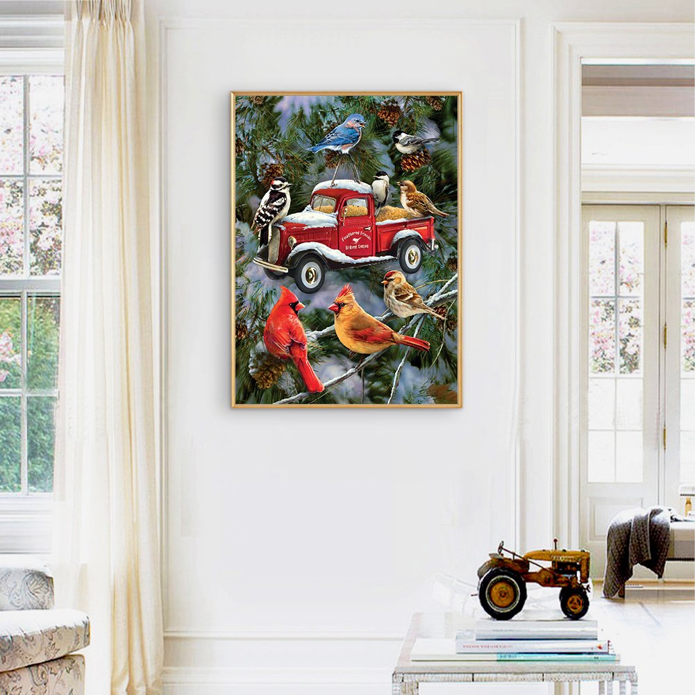 Diamond Painting - Full Round - Car Birds