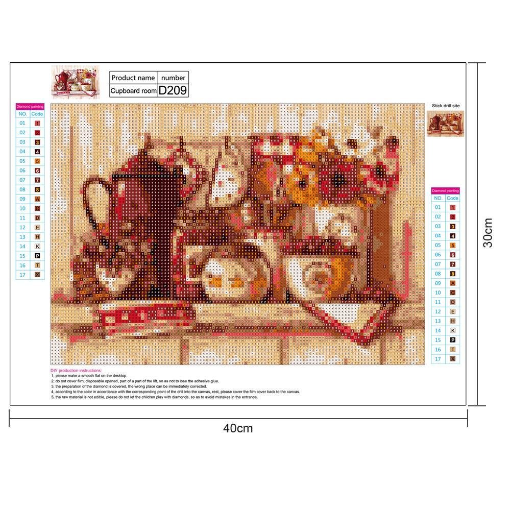 Diamond Painting - Full Round - Kitchen Tea Set