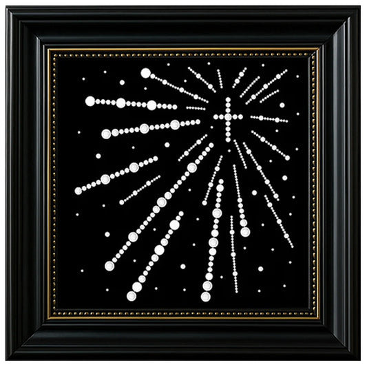 DIY Pearl Painting With Frame - Handmade Self-Adhesive Pearls - Fireworks (27*27cm)