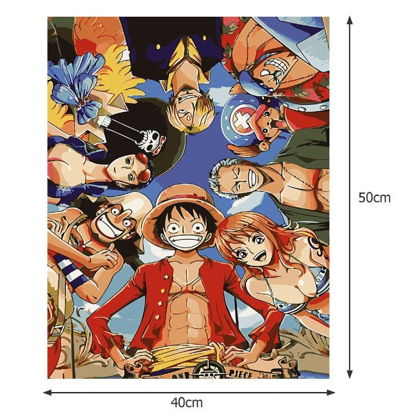 Painting By Numbers Kit Cartoon Sea Poacher Hand Painted Artwork Home Wall Decor