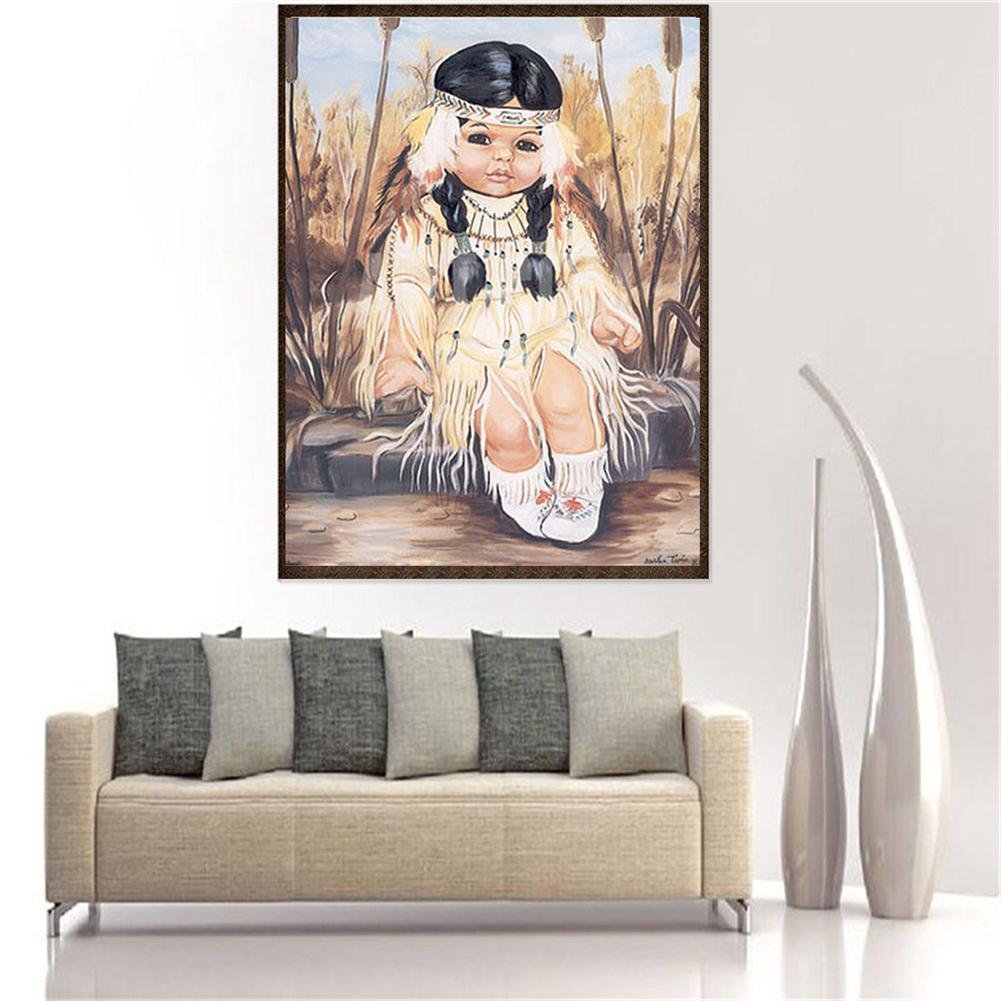 Diamond Painting - Full Round - Village Girl