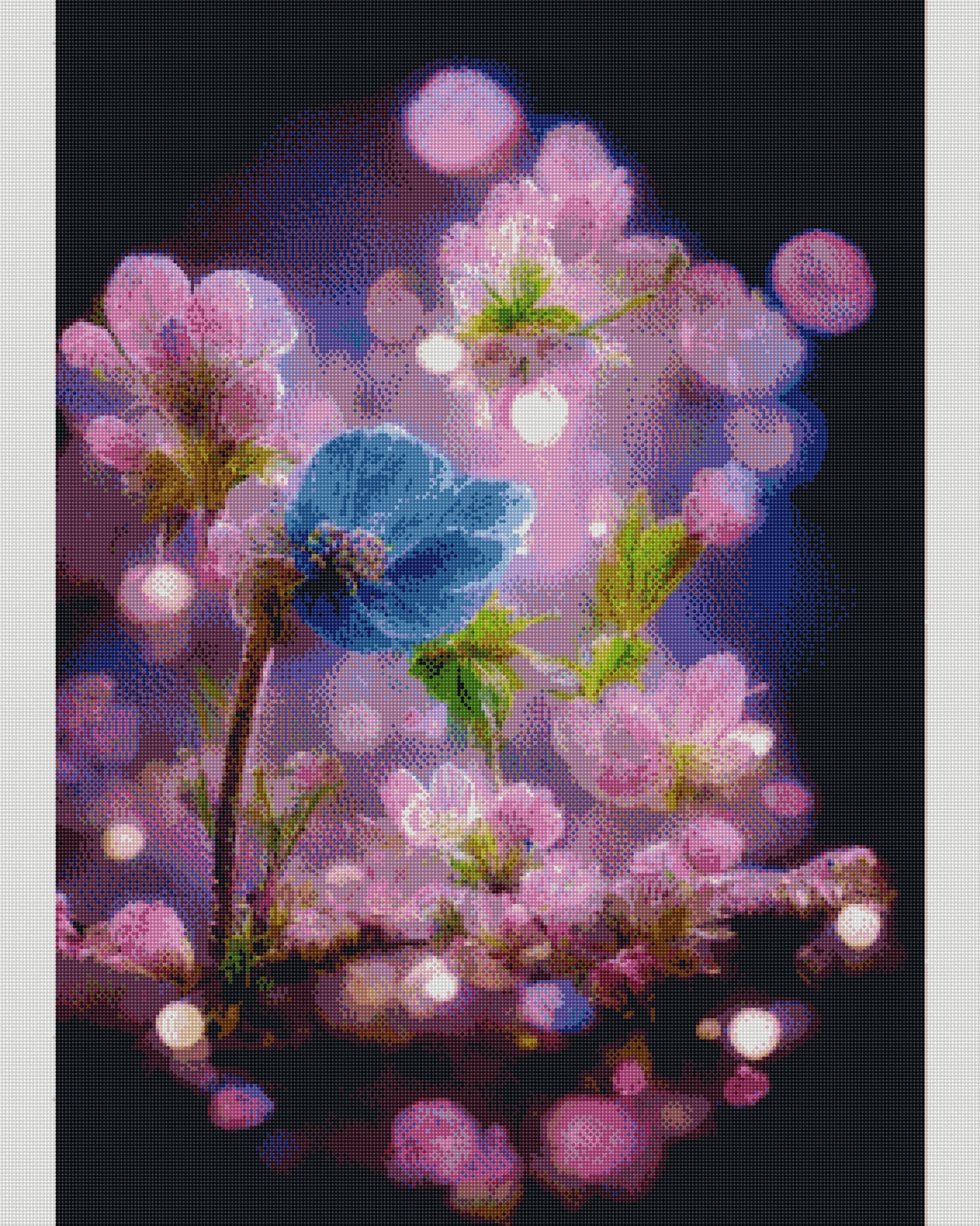 Full Round/Square Diamond Painting Kits | Flower 40x70cm 50x80cm B