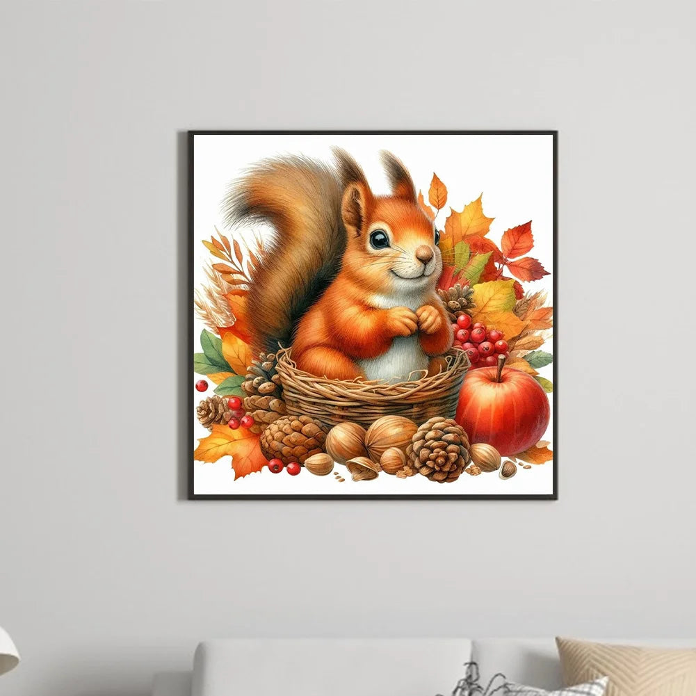 Diamond Painting - Full Round / Square - Autumn Squirrel